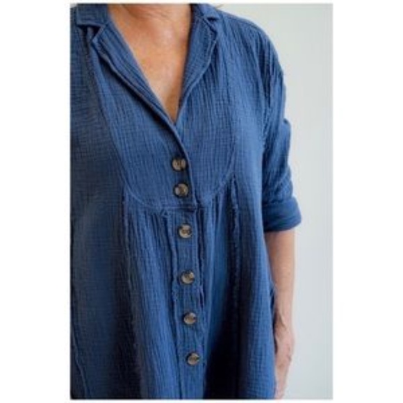 Free People All About The Feels Button Blouse - Picture 4 of 12